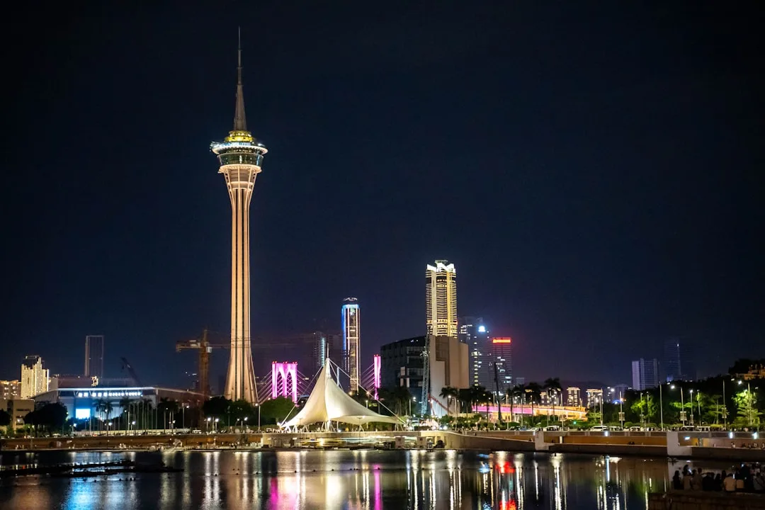 Live draw Macau tercepat - Macau Pools 4D landscape Cotai Strip casino skyline night, sinkron upstream aggregator komunitas