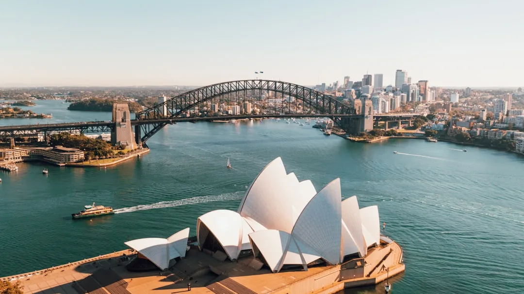 Sydney Opera House aerial view - latar belakang historis pasaran SDY data Sydney aggregator komunitas togel Indonesia